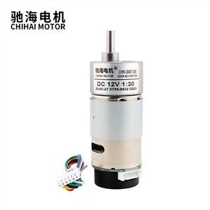 موتور گیربکس میکرو 19 واتی DC12V 300rpm 17PPR 37MM با رمزگذار